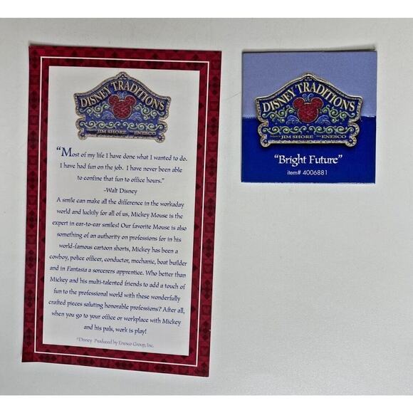 Jim Shore "Bright Future" Minnie Mouse Showcase Collection With Box SKU U7 - Picture 7 of 8